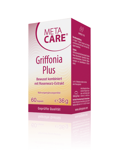 Metacare Griffonia - 5 HTP + Rosenwurz für seelisches Wohlbefinden und Stressausgleich